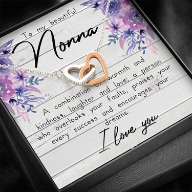 Beautiful Nonna Interlocking Hearts Necklace - Love You This Much